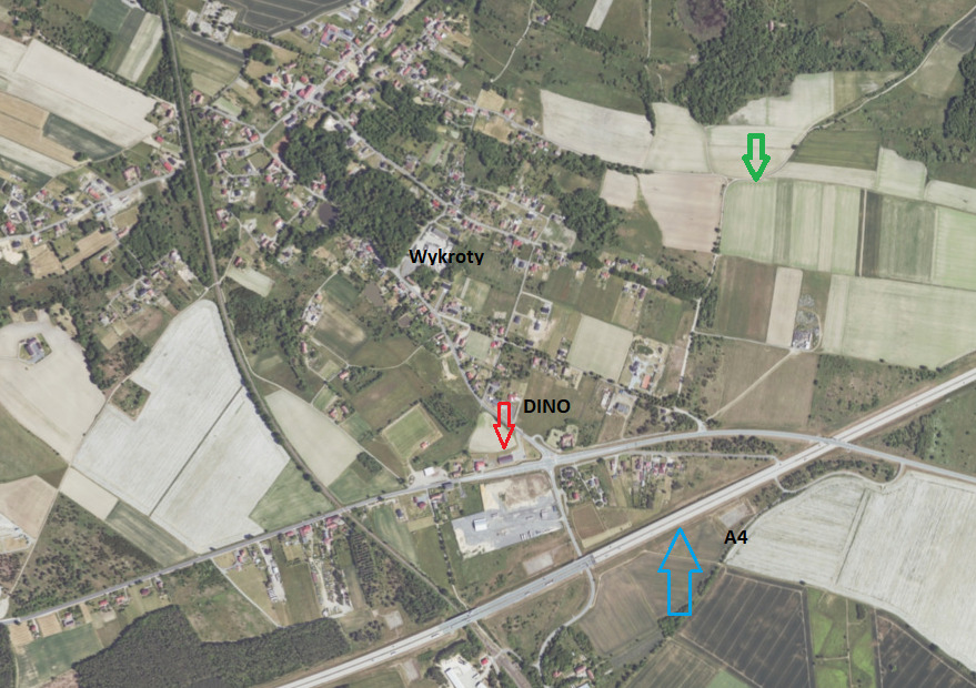 Działka pod przemysł i składy 1.2629 ha – Wykroty