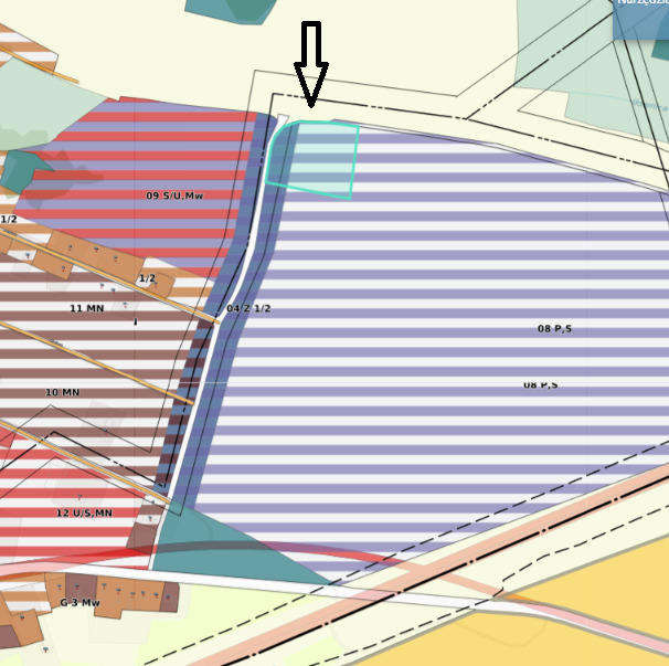 Działka Pod Przemysł I Składy  1.2629 Ha – Wykroty